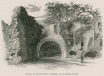 Abbaye de Kirkstall, Ruines au coin sud-ouest de Cloister Court - Alexander Francis Lydon